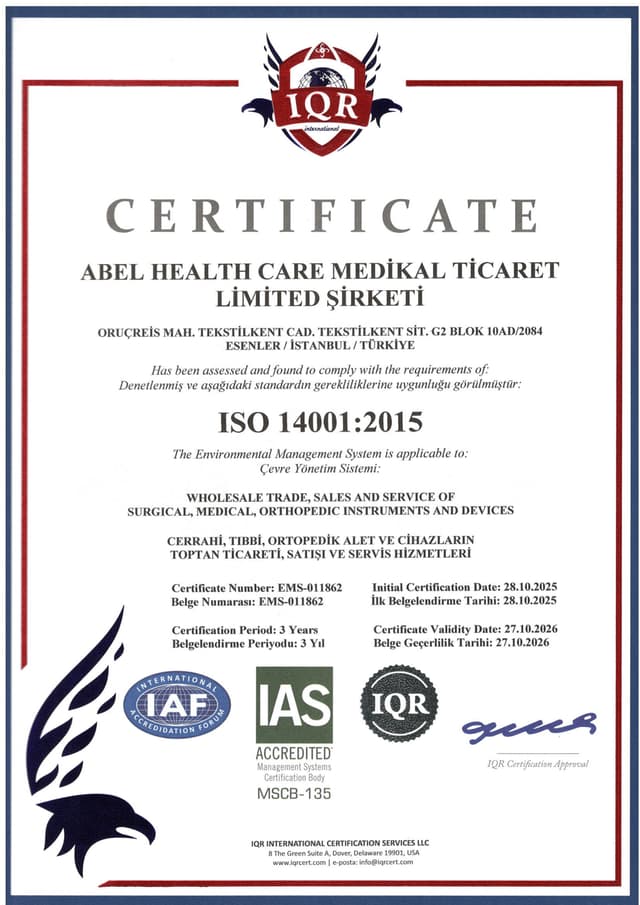 ISO 14001 Sertifikası