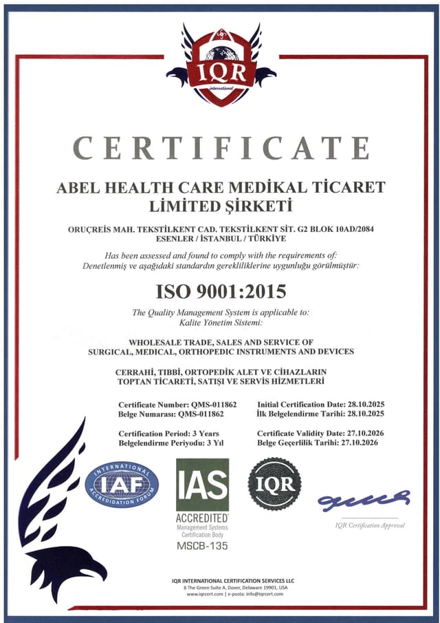 ISO 9001 Sertifikası