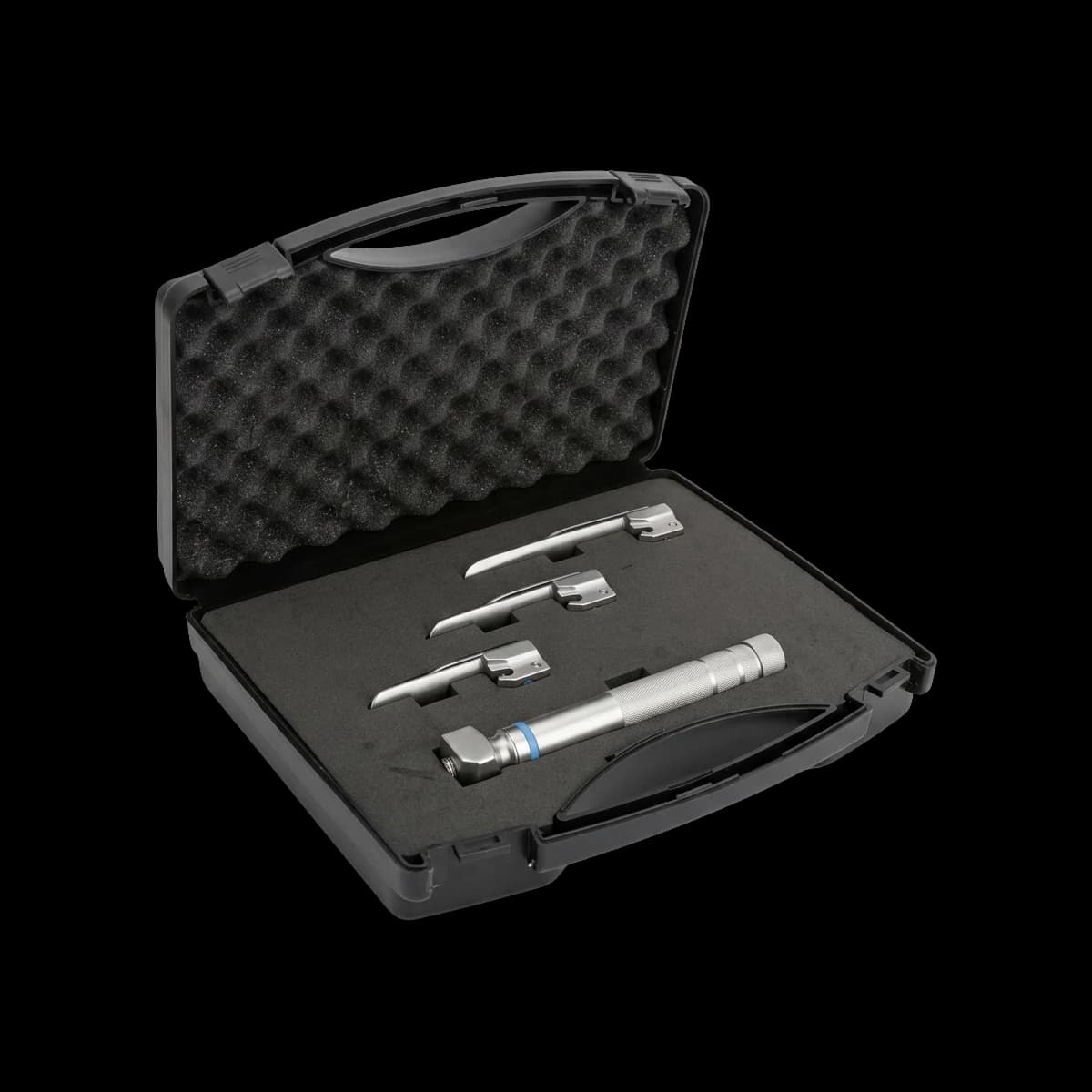 Miller Laringoskop Seti – Pediatrik, 3 Bıçaklı, İnce Saplı